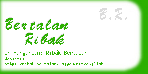 bertalan ribak business card